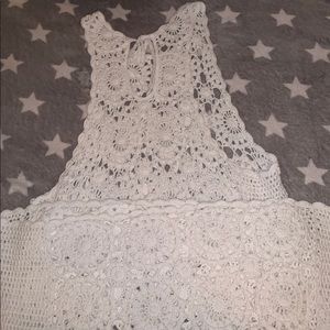 White bathing suit coverup dress